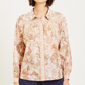 Spell & The Gypsie Jungle Blouse Cream size XSmall